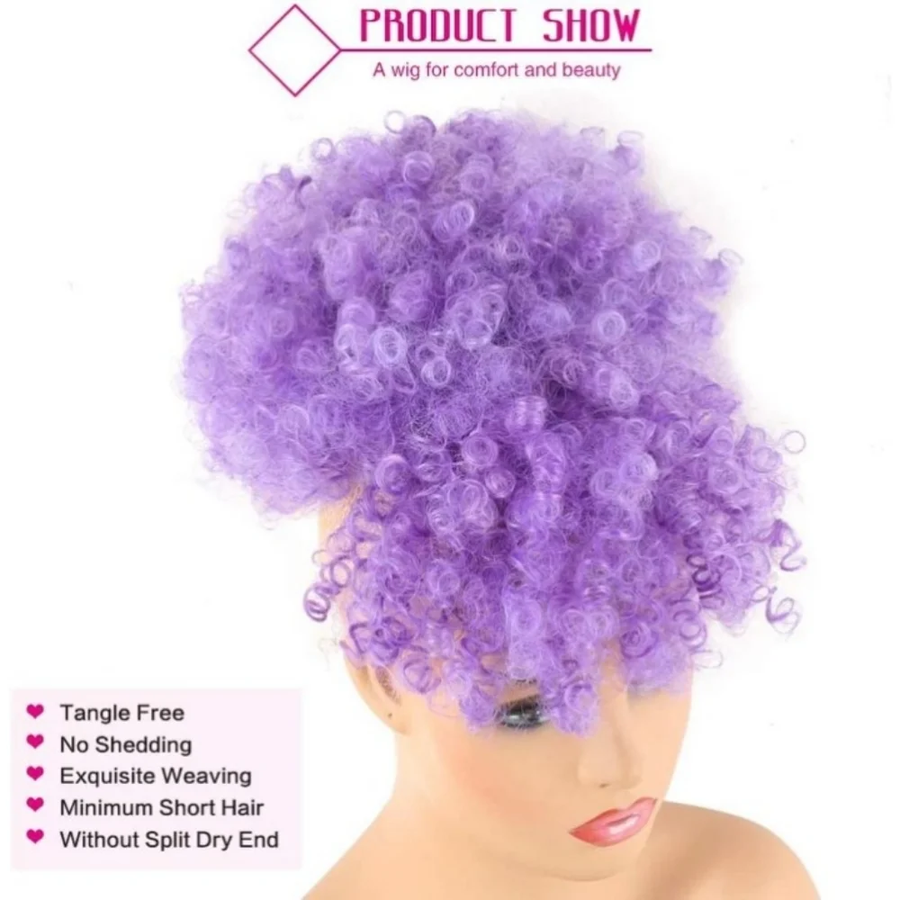 Blooming Hair Drawstring Ponytail With Bang